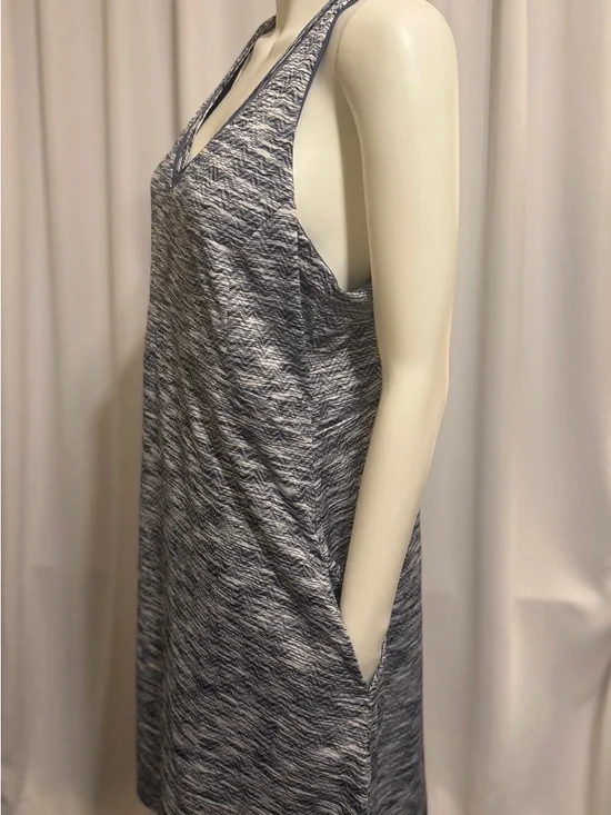 MPG Sport Blue White Travel Athletic Dress Built-in Bra Pockets XL - Picture 9 of 11